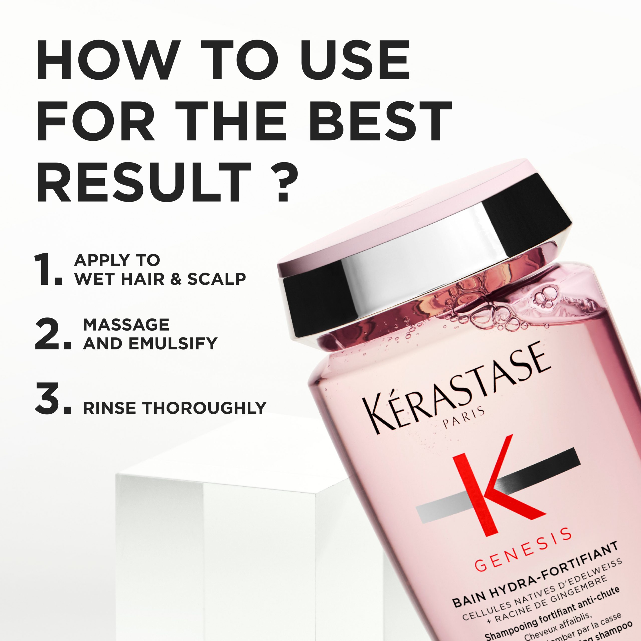Kérastase Genesis Kupka Za Kosu 250 ml Šampon za jačanje kose (za tanku ili masnu oslabljenu kosu sklonu lomljenju i opadanju) - Image 2