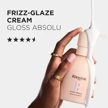 Kérastase Gloss Absolu Frizz-Glaze Cream 250 ml (anti-frizz leave-in krema za gustu kosu sklonu frizz efektu) - Image 3
