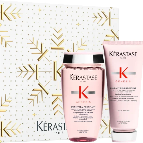 Kérastase Genesis Holiday set 2026 u limitiranom prazničnom pakovanju sa šamponom, regeneratorom i termozaštitom